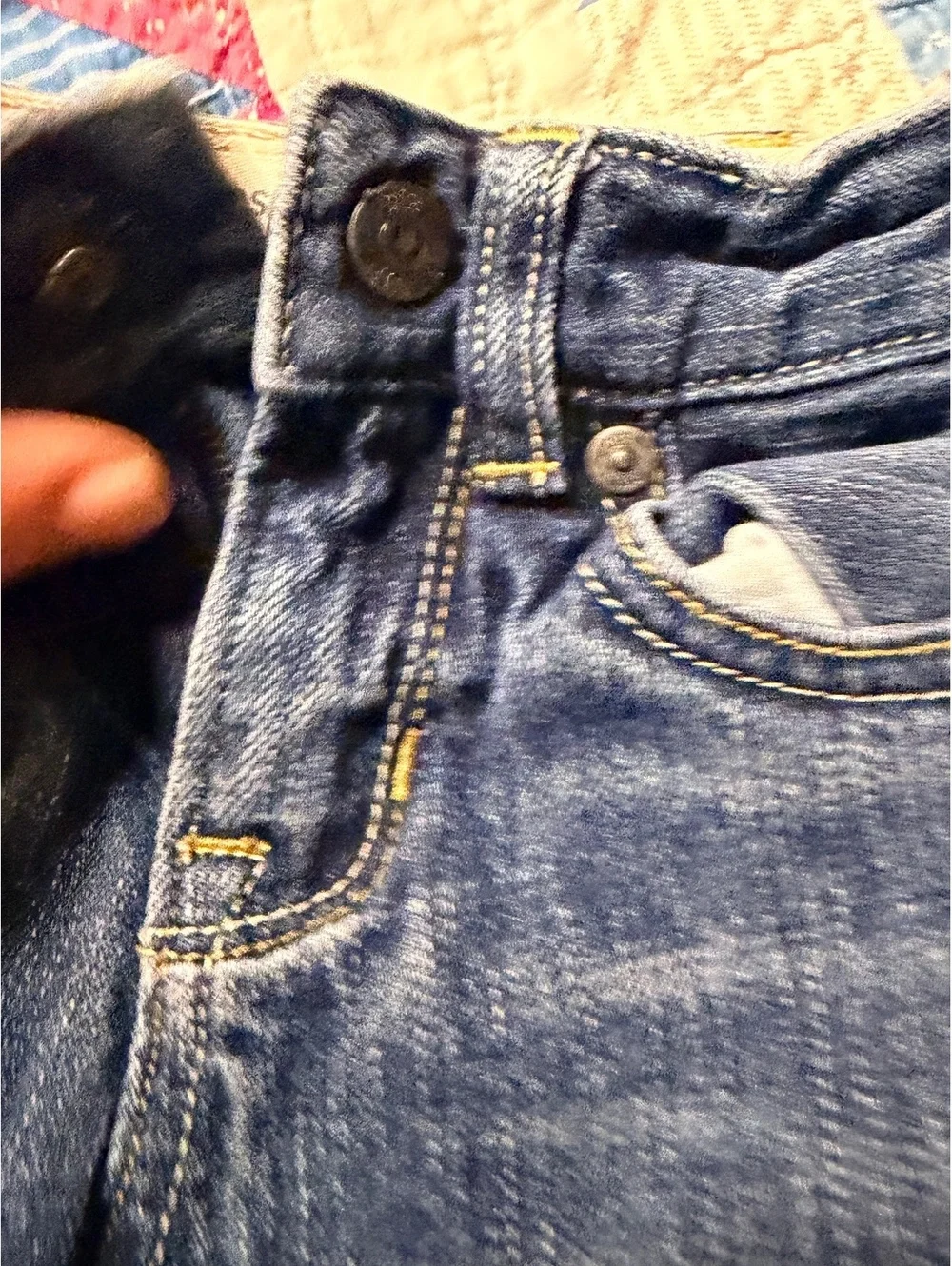 Vintage Gap Kids Plaid Cotton Lined Jeans Y2K